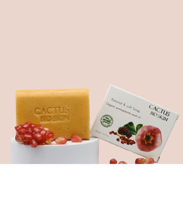 Natural and soft Soap with organic pomegranate seed oil